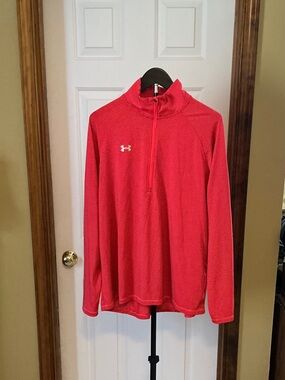 Under Armour Coral Pink Half-Zip Performance Pullover